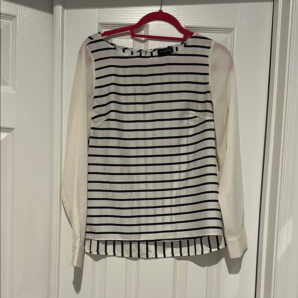 Striped Navy and White Women's Top